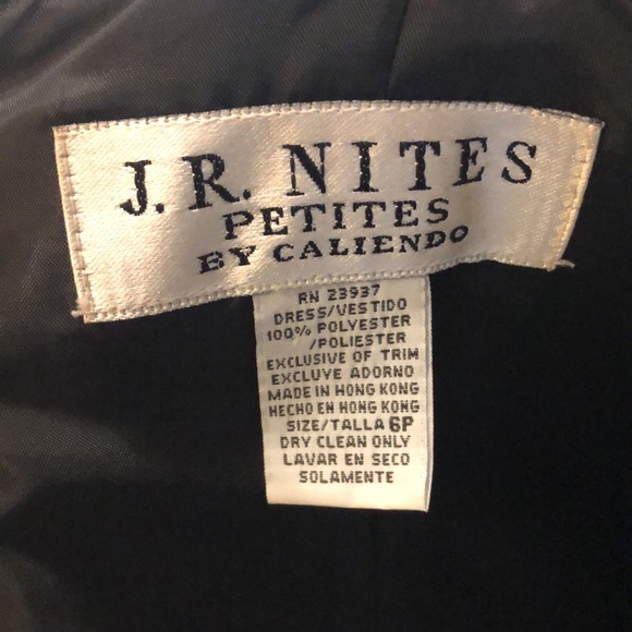 J.R. NITES 2-Pc Beaded Bolero Jacket & Sleeveless side slit statuesque gown - Picture 9 of 15